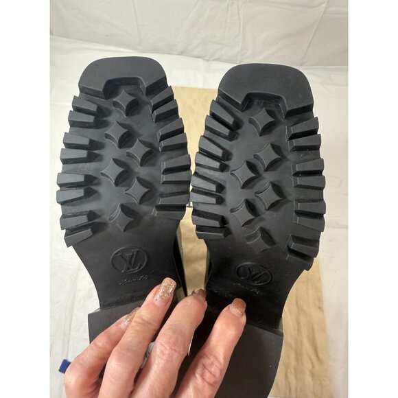 Louis Vuitton Black and White Combat Boots - Picture 10 of 16